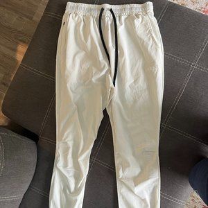 0494. ULTRALIGHT "PATCH LOGO" RELAXED FIT TRACK PANT - IVORY CREAM